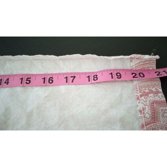 Ralph Lauren RLL Red White Paisley Medallion King Sheet Set Cotton Flaw - Picture 7 of 12